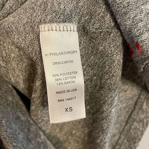 n:Philanthrophy Jazz Twisted Short Sleeve Mini Dress || SZ XS || Gray - Picture 7 of 16